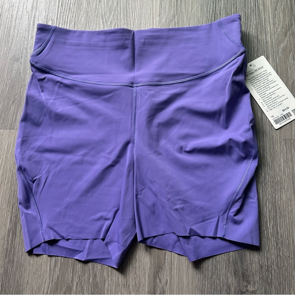 NWT Lululemon Base Pace High-Rise Shorts 6” - Picture 2 of 5